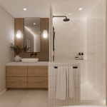 Vue 3D de la douche conçue et construite dans le cadre du projet Laurier de Concept Durable.