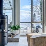 Poêle à bois installé dans le cadre du projet Corot de Concept Durable